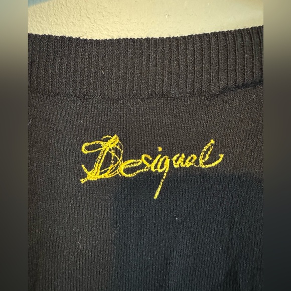 Desigual black dress with design Sz. Med - Picture 5 of 10